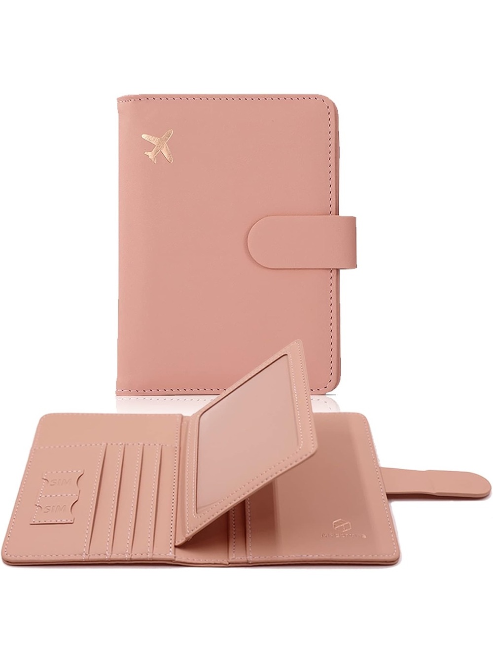 Travel Passport Holder & Card Wallet - Pink